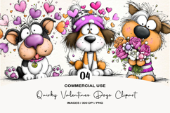 Quirky Valentines Dogs Clipart Product Image 1
