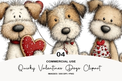 quirky valentines dogs clipart Product Image 1