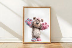 Quirky Valentines Teddy Bear Clipart Product Image 3