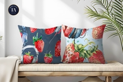 Fun and Quirky Strawberry Art Seamless Design Digital Paper Product Image 2