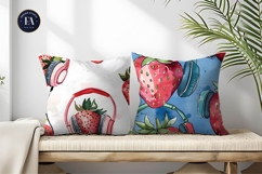 Fun and Quirky Strawberry Art Seamless Design Digital Paper Product Image 2