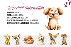 Watercolor Dog Clipart Funny Cute Puppy Characters PNGs Product Image 5
