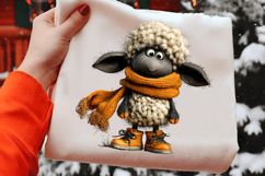 Quirky Winter Sheep Clipart PNG Product Image 2