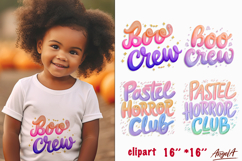 Cute pastel halloween clipart Boo crew Pastel horror club Product Image 1