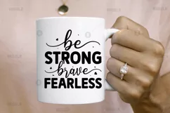 Be strong brave fearless SVG, Mental Health SVG Design Product Image 2