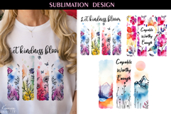 Summer Flower Design| Positive Quotes T Shirt|Motivational Product Image 1
