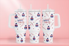 quotes 4th of july 40oz quencher tumbler sublimation full wrap SVG high resolution transparent background