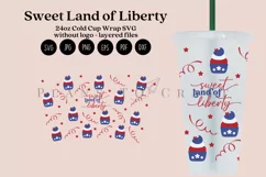 quotes 4th of july starbucks 24oz cold cup tumbler wrap svg presized template for tumbler venti suitable for cutting machine or sublimation