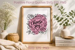 Floral inspirational SVG design | Positive affirmation SVG Product Image 1