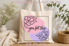 Floral self love SVG bundle | Motivational quote SVG design Product Image 3