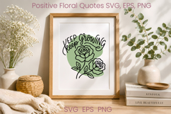 Floral inspirational SVG design | Positive affirmation SVG Product Image 1
