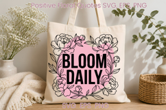 Floral inspirational SVG design | Positive affirmation SVG Product Image 1