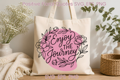 Floral inspirational SVG design | Positive affirmation SVG Product Image 1