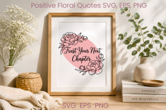 Floral inspirational SVG design | Positive affirmation SVG Product Image 1