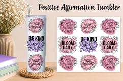 Self Care Floral Tumbler Sublimation PNG Product Image 1