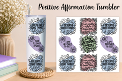Floral Motivation Tumbler Sublimation Product Image 1