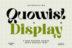 Quowist Display - Modern Unique Serif Display Font Product Image 1