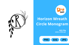 Horizon Wreath Circle Monogram Product Image 1