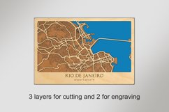 Rio De Janeiro Svg file for lasers, Glowforge map, Multilaye Product Image 2