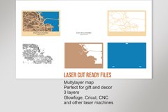 Rio De Janeiro Svg file for lasers, Glowforge map, Multilaye Product Image 3