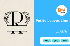 Petite Leaves Line Monogram Product Image 1