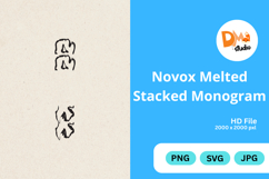Novox Melted Stacked Monogram Product Image 1