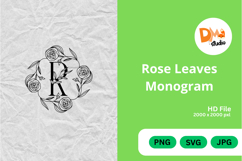 Rose Leaves Monogram Product Image 1