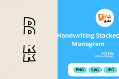 Handwriting Stacked Monogram Product Image 1