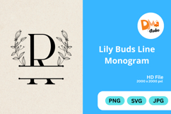 Lily Buds Line Monogram Product Image 1
