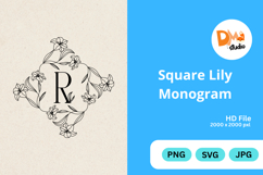 Square Lily Monogram Product Image 1