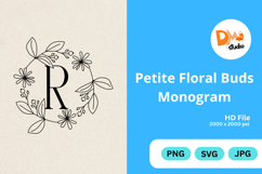 Petite Floral Buds Monogram Product Image 1