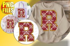 R Doodle Letter Style Design Joyful Holiday Theme! Product Image 1