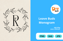 Leave Buds Monogram Product Image 1