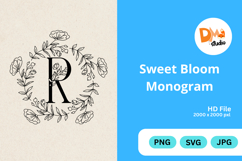 Sweet Bloom Monogram Product Image 1