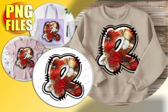 R Doodle Letter Valentine Romantic Playful Icon! Product Image 1
