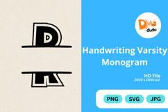 Handwriting Varsity Monogram Product Image 1