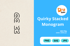 Quirky Stacked Monogram Product Image 1