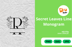 Secret Leaves Line Monogram Product Image 1