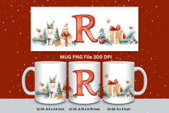 Christmas Mug Customizable Custom Winter Coffee Cup Letter R Product Image 1