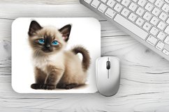 Cute Cat Mousepad Sublimation Design, Animal Mousepad PNG Product Image 1