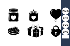 Valentine Symbols Love Jar Candle Balloon Heart Gift Product Image 1