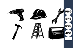 Construction Tools Icons Vector Set Illustration Product Image 1