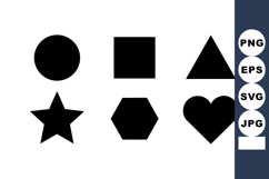 Basic Geometric Shapes Circle Square Triangle Star Product Image 1