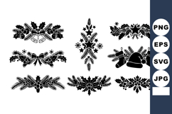 Christmas Winter Decorations Pine Branches Vector Product Image 1