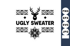Ugly Sweater Reindeer Snowflake Winter Design Product Image 1