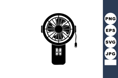 Handheld Electric Fan Remote Control Silhouette Vector Product Image 1