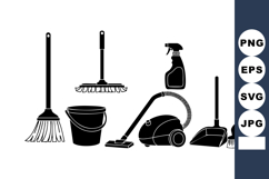 Cleaning Tools Equipment Set Broom Mop Vacuum Bucket Spray Product Image 1