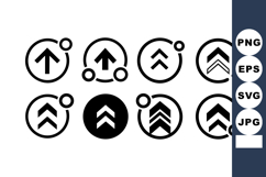 Arrow Direction Icons Vector Set Circular Design Product Image 1