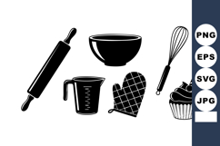 Baking Utensils Vector Illustration Set Product Image 1