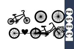 Bicycle Vector Illustration with Heart and Basket Design Product Image 1